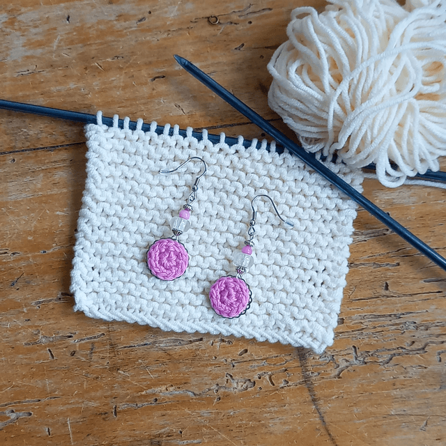Boucles d'oreille Les P'tites Soucoupes - roses
