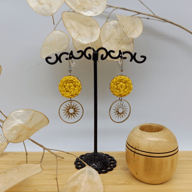 Boucles d'oreille Ce que j'aime vraiment - Jaunes