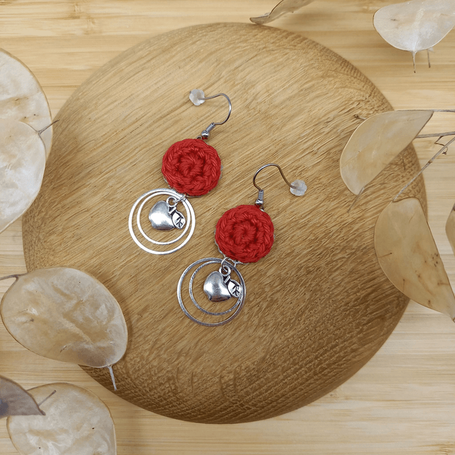 Boucles d'oreille Ce que j'aime vraiment - Rouge