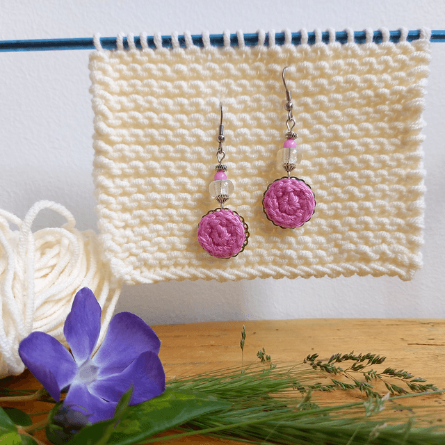 Boucles d'oreille Les P'tites Soucoupes - roses