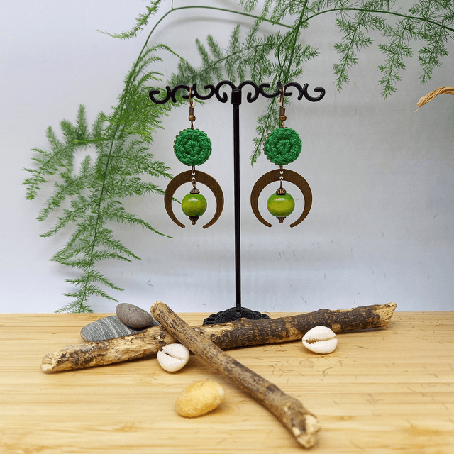 Boucles d'oreille Couleurs d'Afrique - Vertes