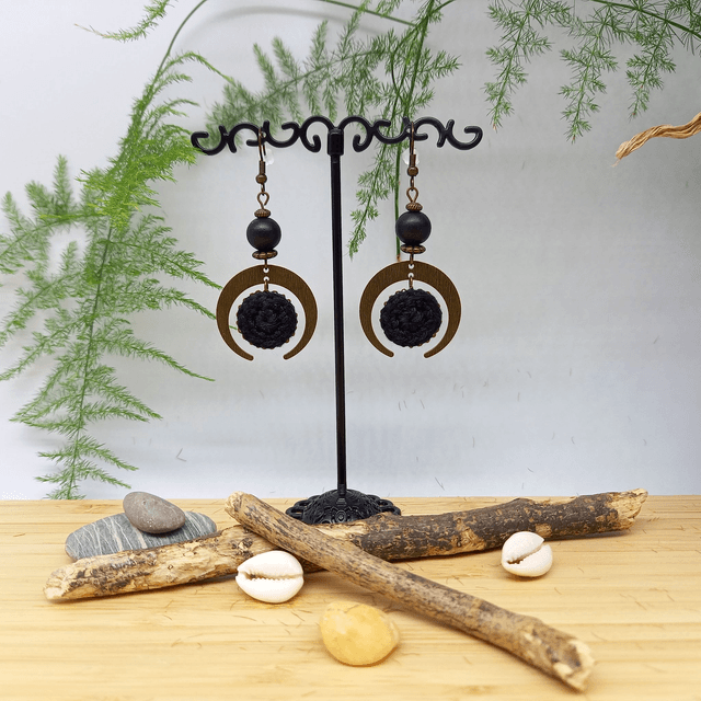Boucles d'oreille Couleurs d'Afrique - Noires
