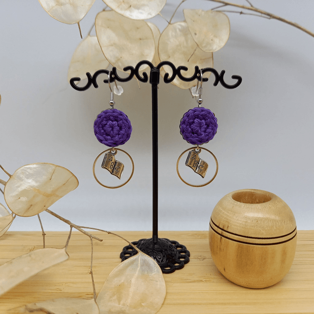 Boucles d'oreille Ce que j'aime vraiment - Violettes