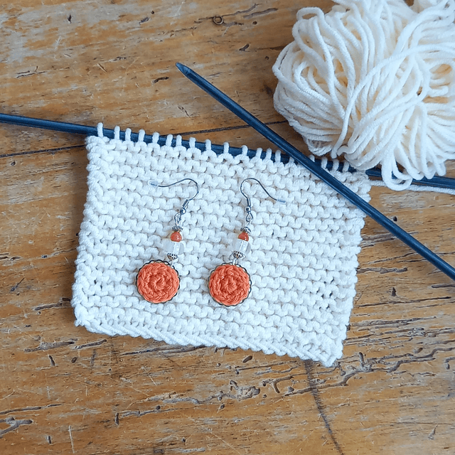 Boucles d'oreille Les P'tites Soucoupes - orange
