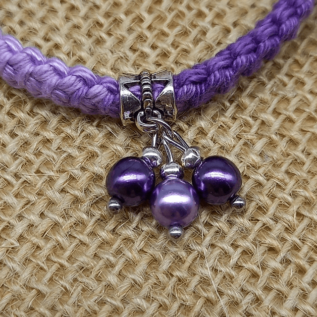 Bracelet au crochet camaïeu violet - Collection Camaïeu