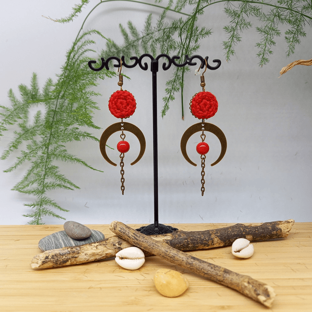 Boucles d'oreille Couleurs d'Afrique - Rouges