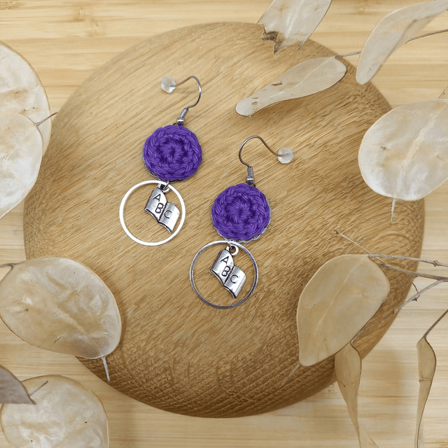 Boucles d'oreille Ce que j'aime vraiment - Violettes