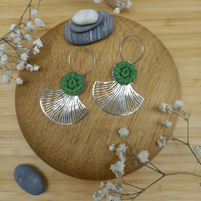 Boucles d'oreille 3 en 1 - Gingko
