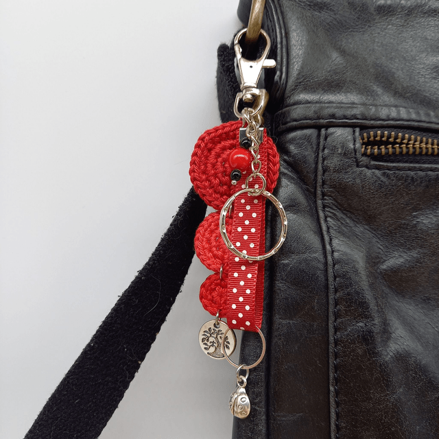 Bijou de sac / porte-clés rouge - Porte-bonheur