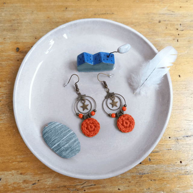Boucles d'oreille Mon étoile - orange