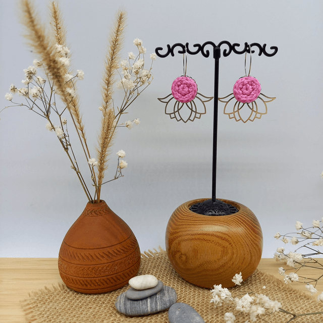 Boucles d'oreille 3 en 1 - Lotus