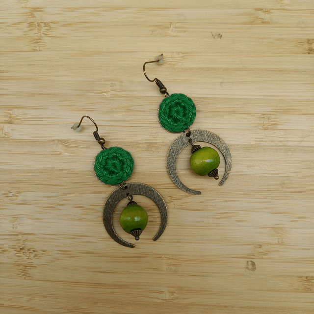 Boucles d'oreille Couleurs d'Afrique - Vertes