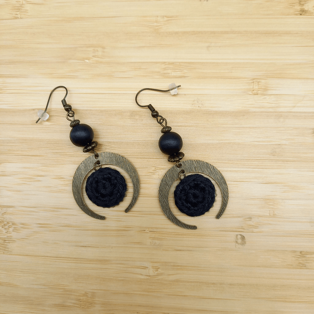 Boucles d'oreille Couleurs d'Afrique - Noires