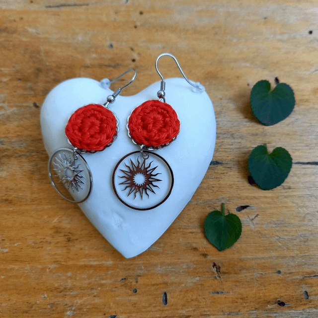 Boucles d'oreille Ce que j'aime vraiment - rouges