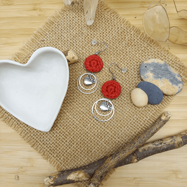 Boucles d'oreille Ce que j'aime vraiment - Rouge