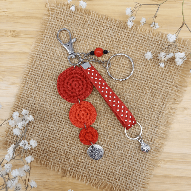 Bijou de sac / porte-clés rouge - Porte-bonheur