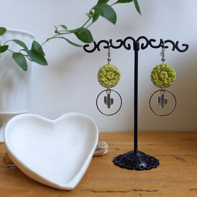 Boucles d&#039;oreille Ce que j&#039;aime vraiment - vert anis